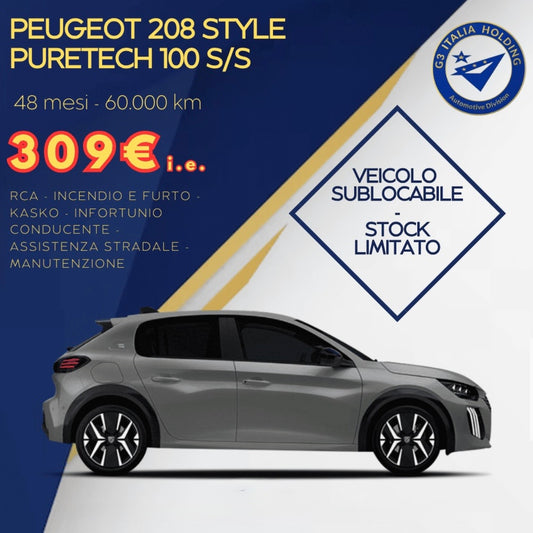 PROMOZIONE PEUGEOT 208